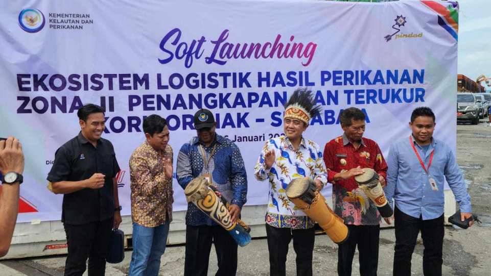 Suasana acara Soft Launching Ekosistem Hasil Perikanan Zona II Penangkapan Ikan Terukur Koridor Biak-Surabaya. (Dok. Istimewa)